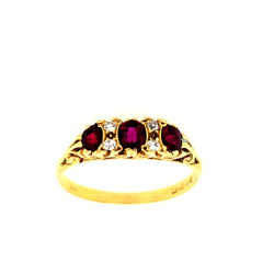 Pre Owned 18ct Ruby and Diamond Ring ZU124 